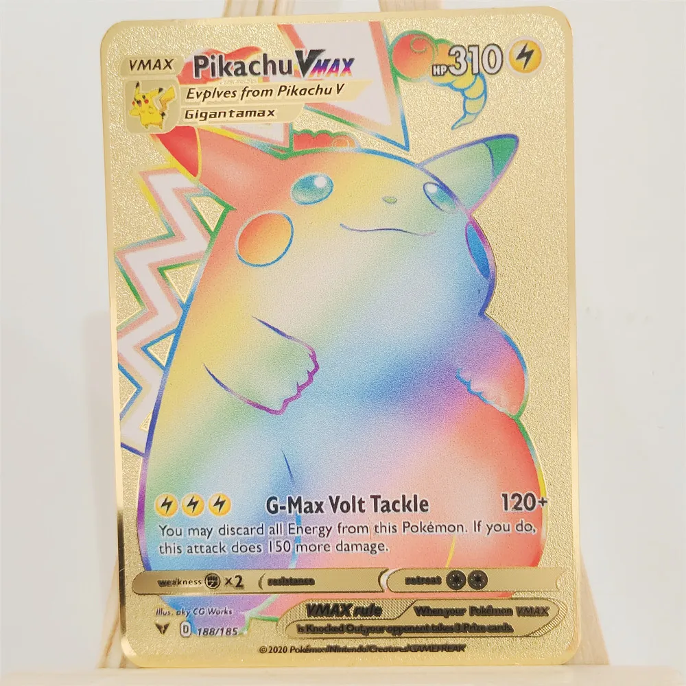 Juego de cartas de Pok&eacute;mon Pv para ni&ntilde;os, colecci&oacute;n de Pok&eacute;mon Kapikachu, regalo para ni&ntilde;os-0