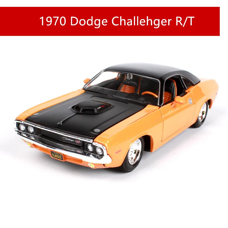 1970 Maisto 1:24 1970 Dodge Challenger модель автомобиля из сплава литье под давлением модель автомобиля моделирование украшение автомобиля коллекция подарочная игрушка - Цвет: 1970