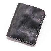 first layer cowhide wallet mens vertical simple wallet