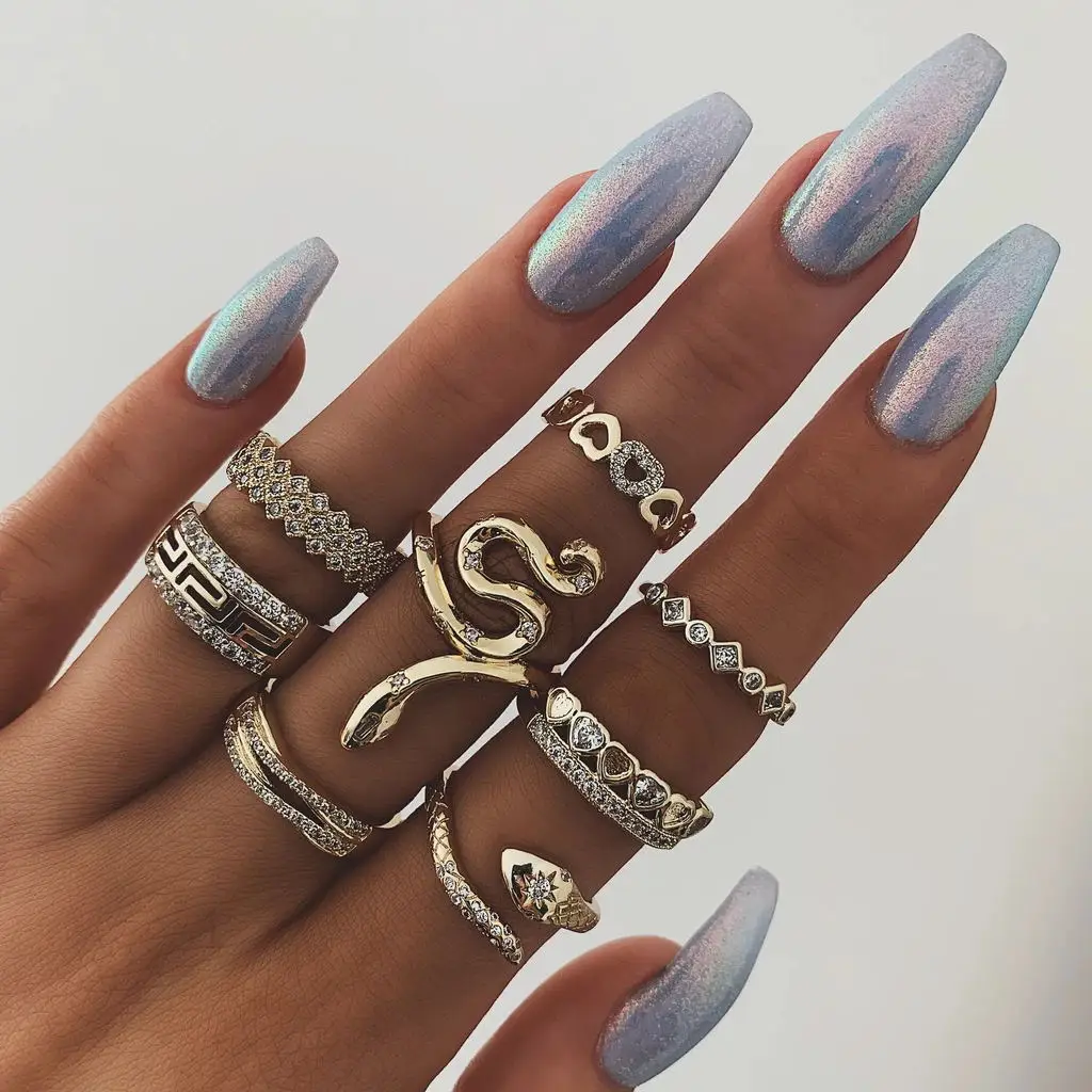 Минималистичное изящное кольцо золотого цвета с милыми животными Женское