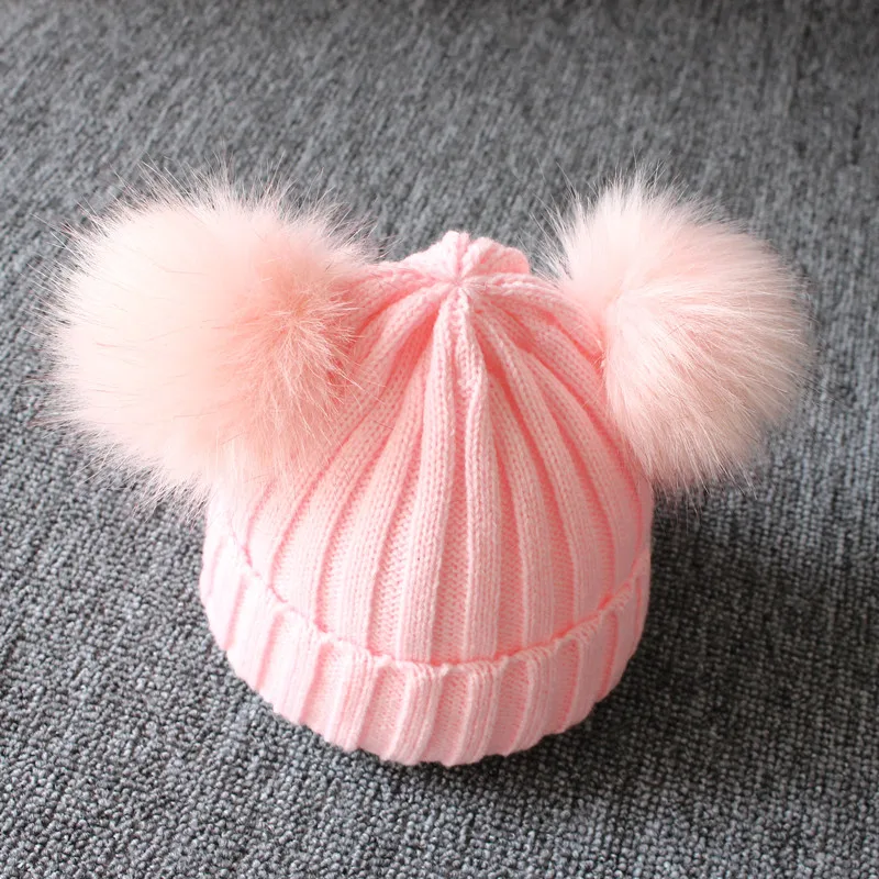 

Baby Boys Girls Winter Keep Warn Hat Kids Baby Hats Knitted Wool Hemming Hat Fit for 0-36 Months Baby Beanies