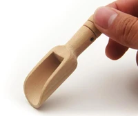 300pcs mini wood scoops wooden tea shovel bath salt spoon milk powder spoons wholesale