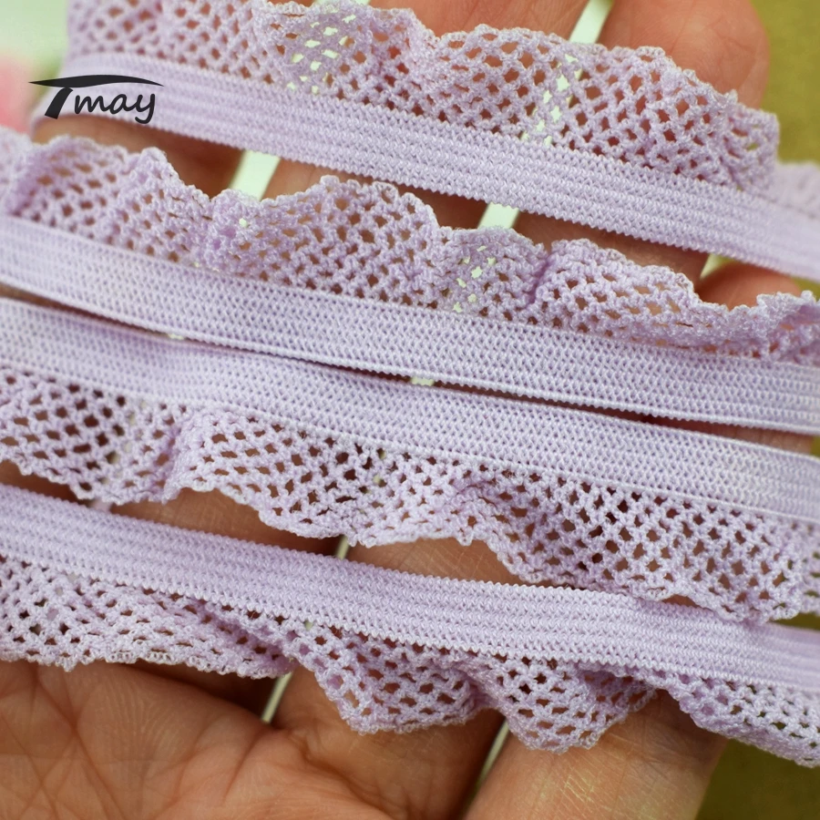 Мягкие эластичные ленты на ощупь #1611 лиловые для отделки нижнего белья