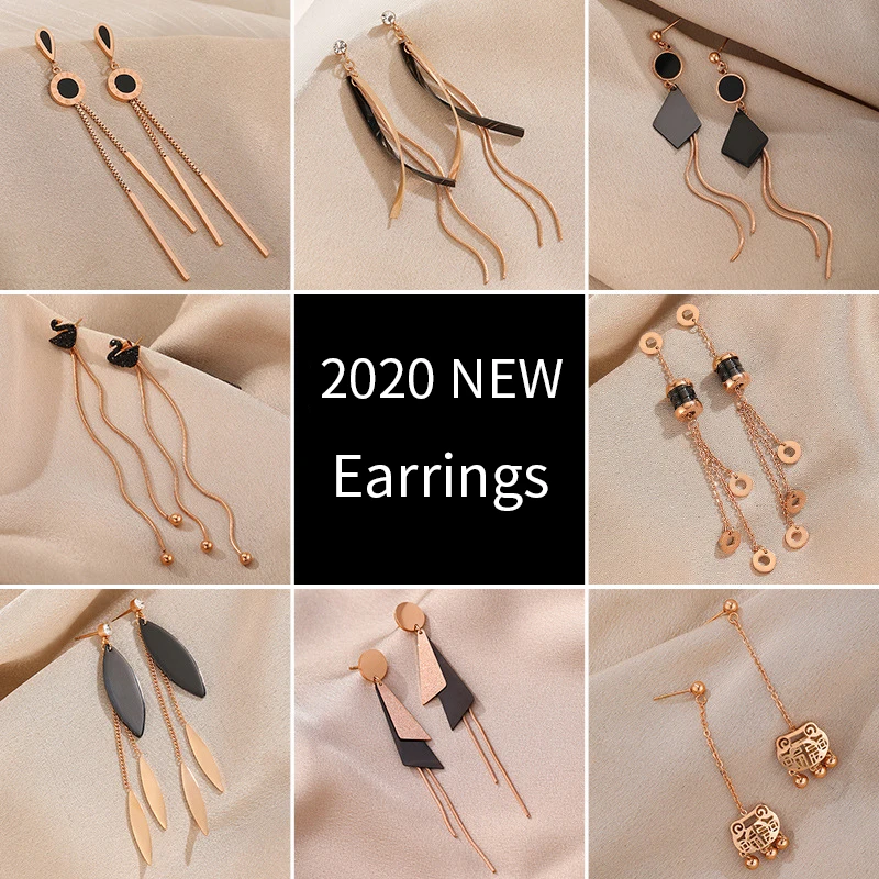 Серьги из титановой стали новинка 2020 темпераментные Геометрические Квадратные