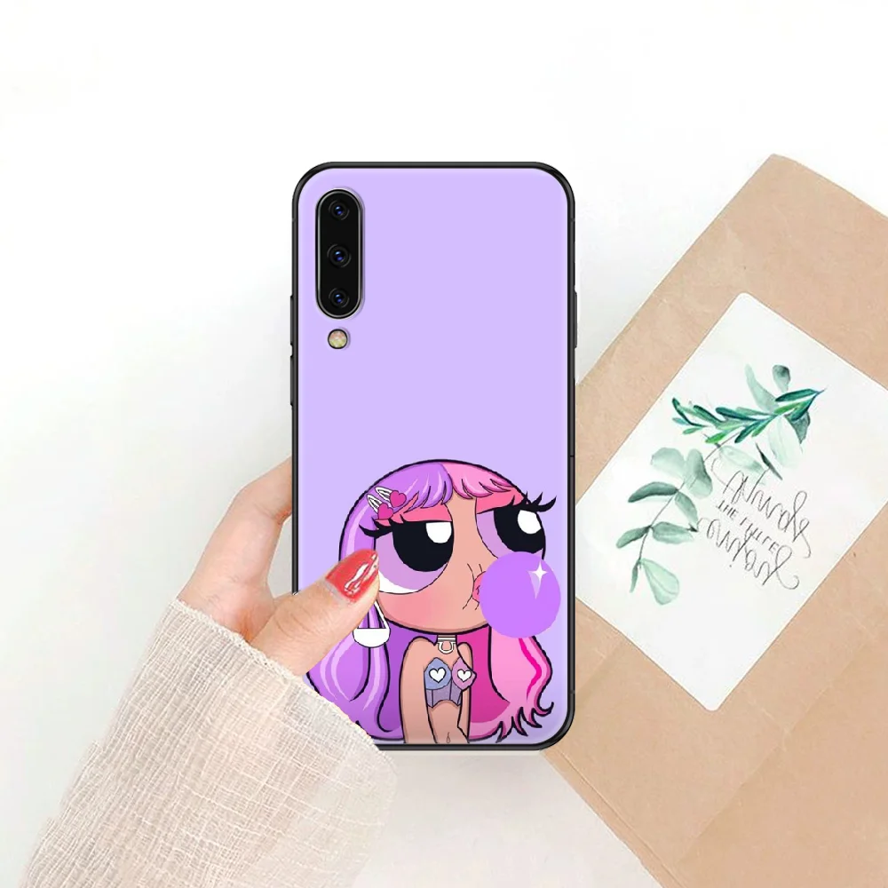 

Cute Cartoon American Police Woman PPG Phone case For Samsung Galaxy A 3 5 7 8 10 20 21 30 40 50 51 70 71 E S 2016 2018 4G black