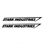 2 X Stark Industries автомобильные полосы для тела, клейкая наклейка, водонепроницаемая наклейка, скейтборд, мотоциклы, автомобильные аксессуары, 20 см * 3 см