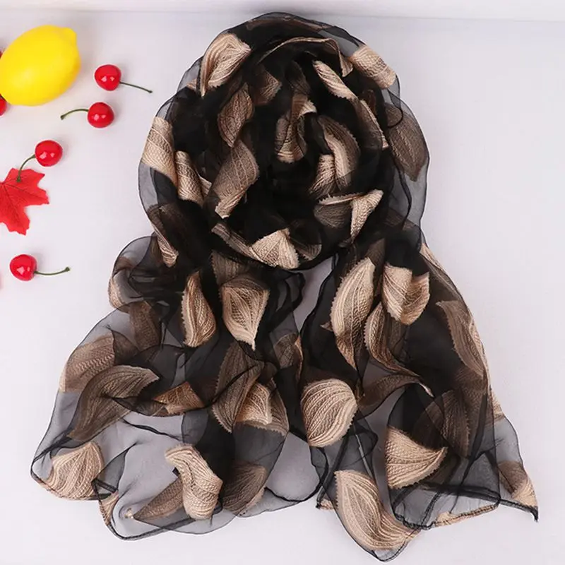 Шарф срезанный цветок шарф из искусственного шелка органза женский четыре