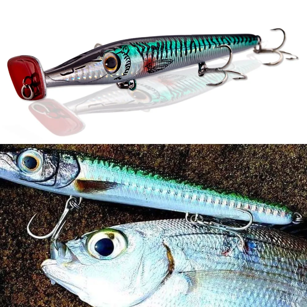 Hunthouse новые Поппер приманки 150 мм 20 г Garfish длинные литые карандаши Плавающие для