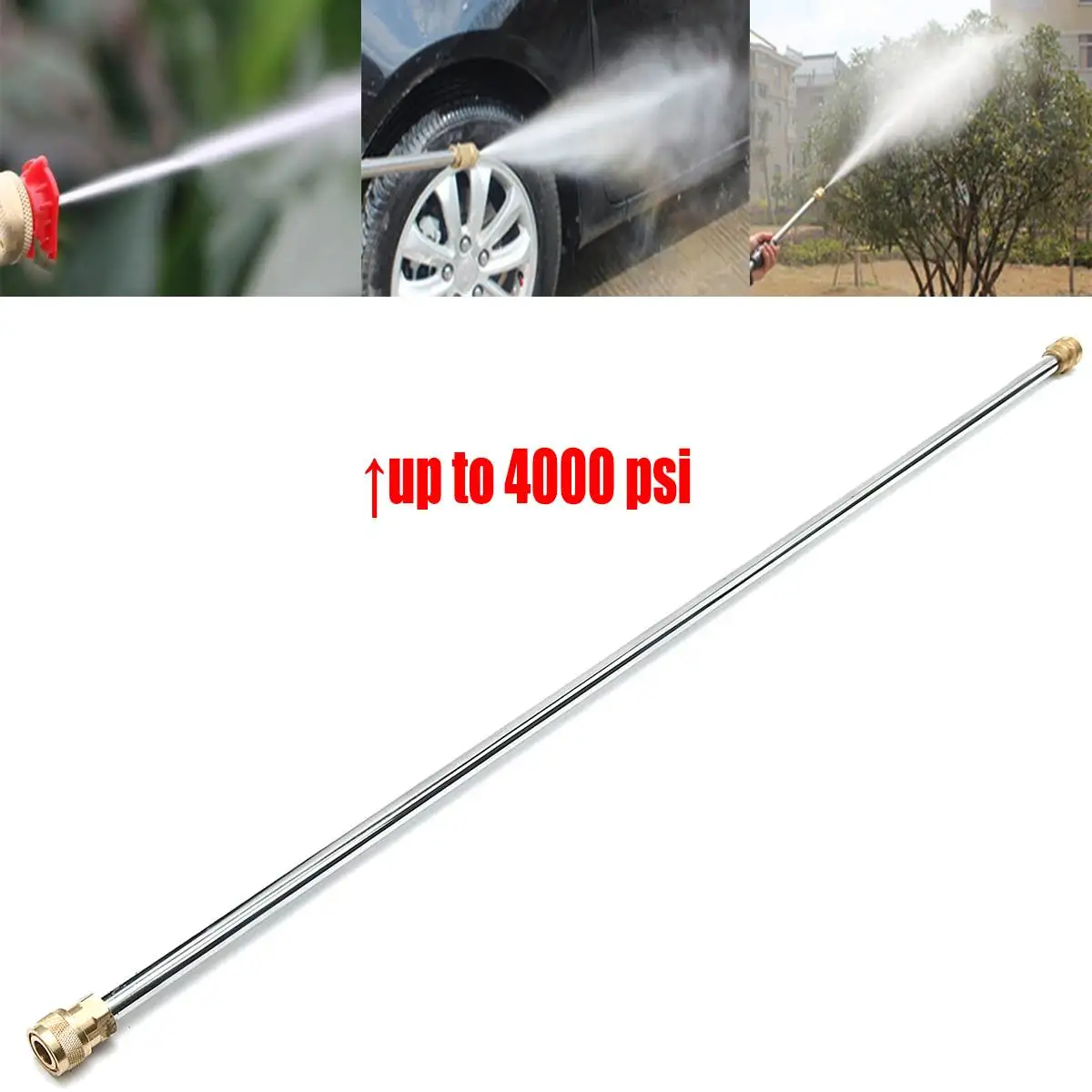 

4000PSI 21 inch High Pressure Washer Extension Lance Car Washer Gu n Lance Extension Wand Tube 1/4" Quick Connect