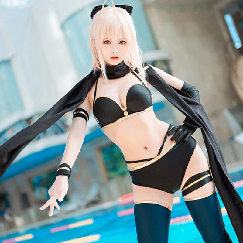 Костюм для косплея из игры FGO Fate Grand Order Okita Souj женский сексуальный купальный