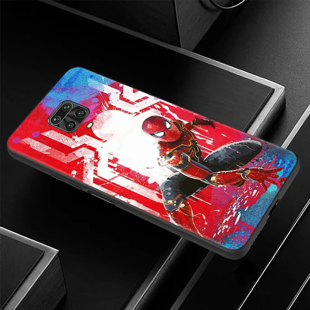 Чехол для Xiaomi Redmi Note 10 9 9S 9T 8 8T 7 Pro Max чехол K40 9A 9C силиконовый мягкий Marvel Человек-паук