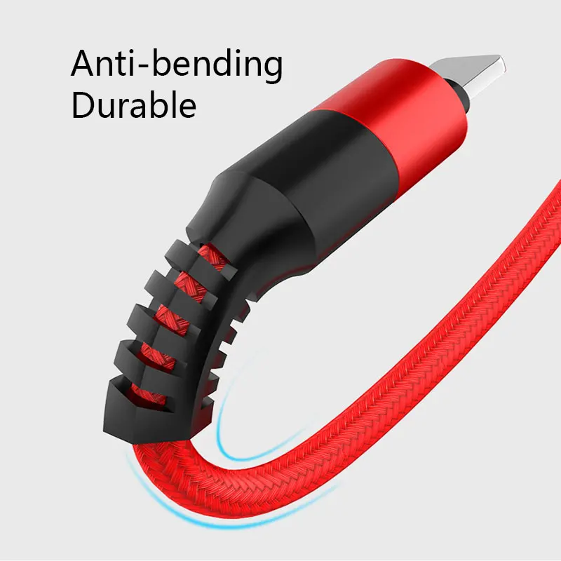 Cafele USB 3 в 1 кабель светодиодный свет 1,2 м 2.5A кабели для зарядного устройства USB для IPhone Xs Max Xiaomi Mi9 M8 Redmi Note Hua Wei samsung Oppo