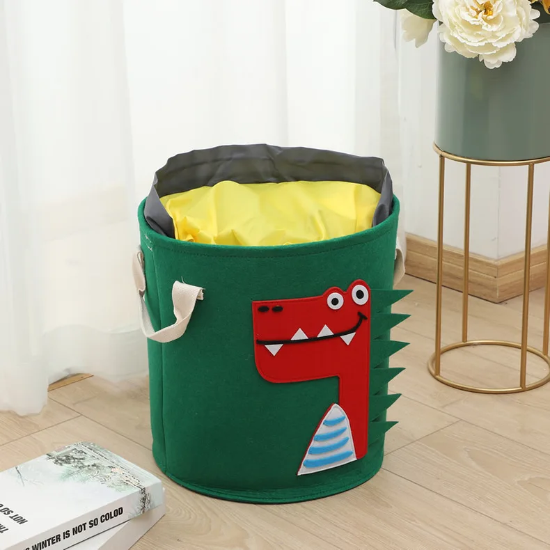 

Storage Basket and Play Mat,Collapsible Cartoon Felt Bucket,Outdoor Toy Quick Storage Bag, Large Capacity Toy Storage for Kids