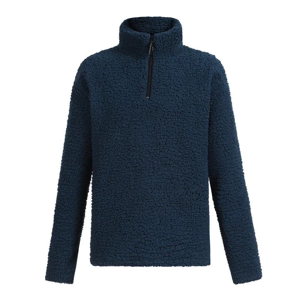 2019 мужской осенний и зимний Повседневный однотонный плотный свитер с воротником