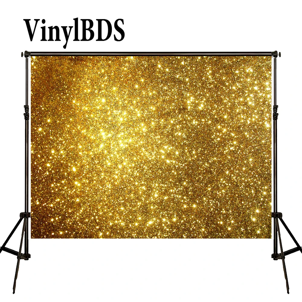 VinylBDS 8x8 футов Блестящий Фон золотой день рождения и Свадебная вечеринка фон