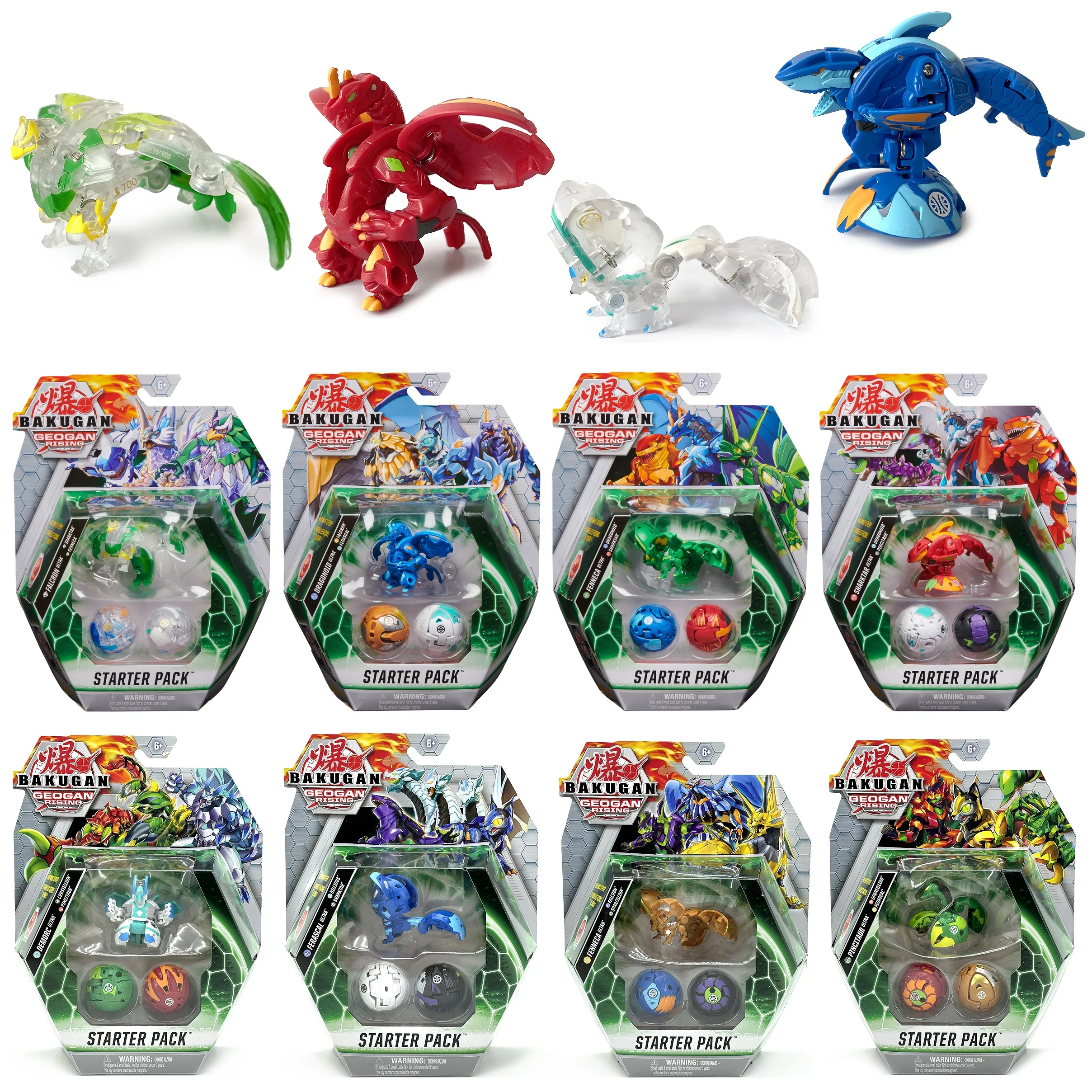 Фото Bakugan Geogan Rising 2021 новый стиль дракоид SHARKTAR FENNECA деформируемые яйца боевые игрушки экшн-фигурки подарки для мальчиков №1