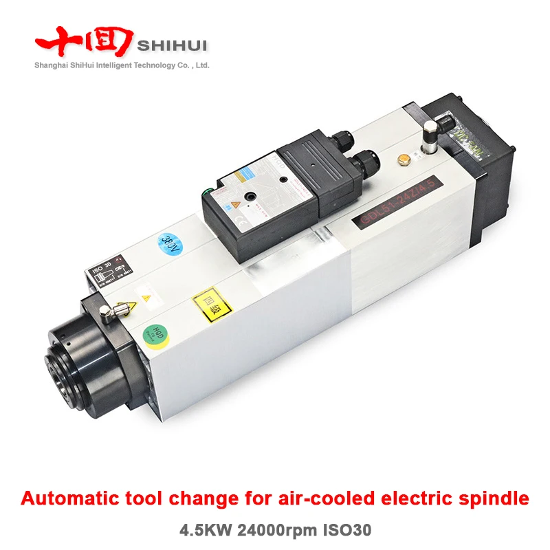 

4.5KW ATC Air Cooled Motorized Spindle Automatic Tool Change 24000rpm High Speed Woodworking CNC Router Spindle Motor ISO30 380V