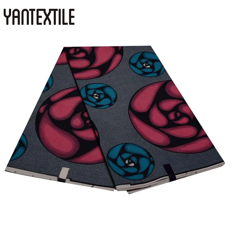 19030009 YANTEXTILE новая Анкара ткань Африканский Голландский Воск Принт Tissu Africain 3 ярдов настоящий воск Африканский батик ткань для свадебного платья - Цвет: 19030009
