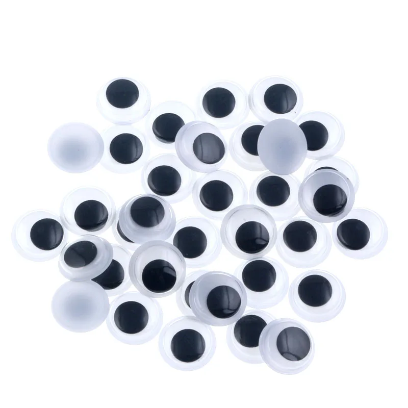 8mm-200Pcs 500 шт., 5-40 мм, подвижные глаза, пластиковые, с приклеивающимися глазками, для скрапбукинга, для рукоделия, для домашнего декора, швейные принадлежности - Цвет: 8mm-200Pcs