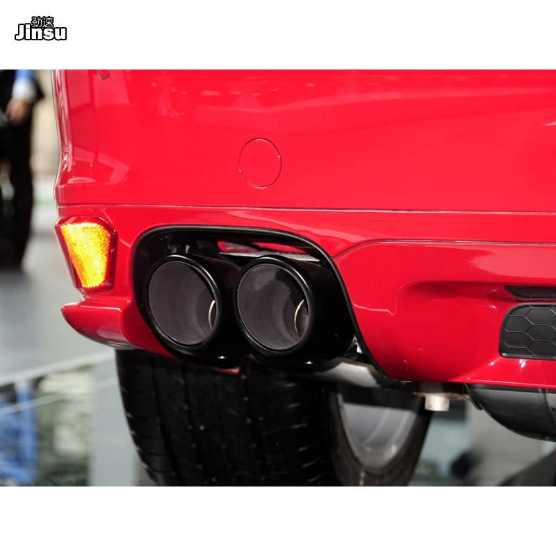 Глянцевые черные глушители выхлопной трубы глушитель для Porsche Cayenne 958 1 V6 V8 2011 - 2014