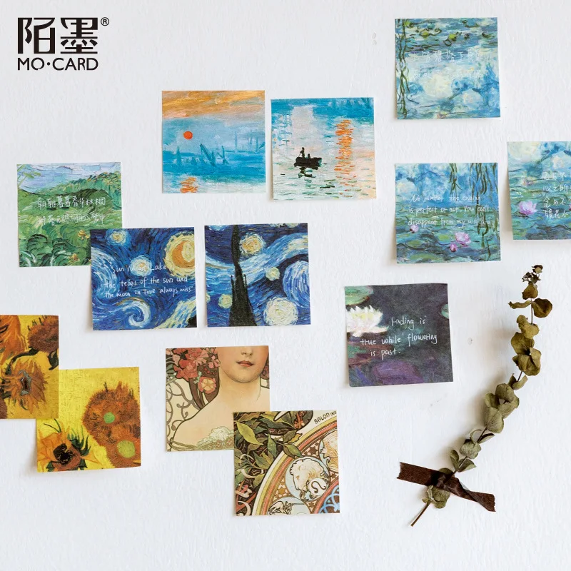 

60 Sheets Van Gogh Painting Sticky Notes Page Flags Stickers Self-stick Memo Pads Index Tabs Reminder Bookmarks Office Supplies