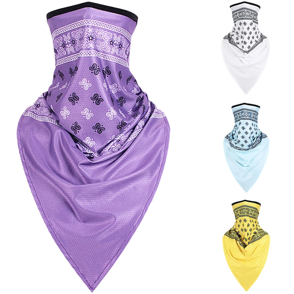 GOBYGO ледяной Шелковый треугольный головной убор дышащий солнцезащитный