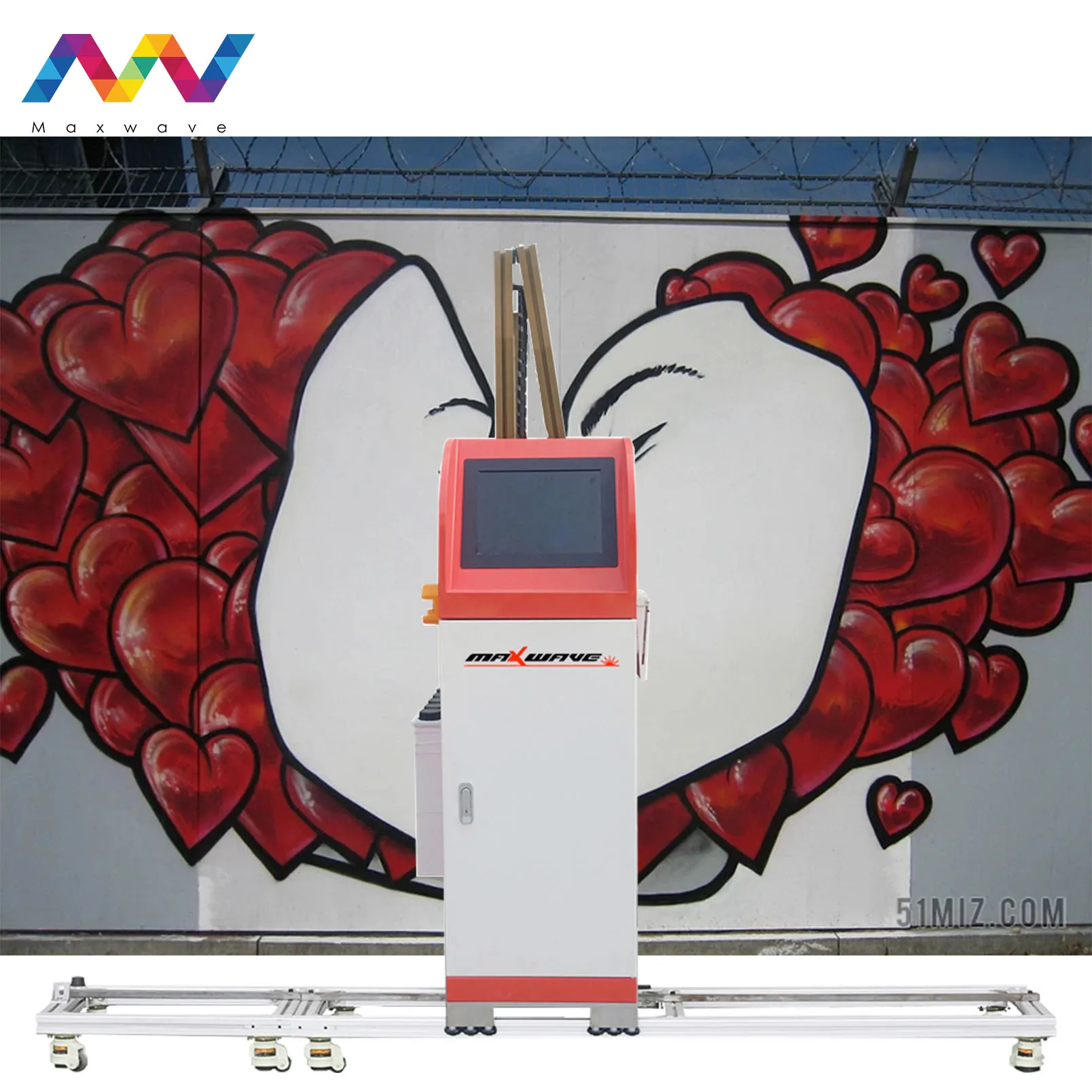 Kopen 3D Inkject Verticale Automatische Muur Afdrukken Machines 3D Outdoor Muur Art Printer