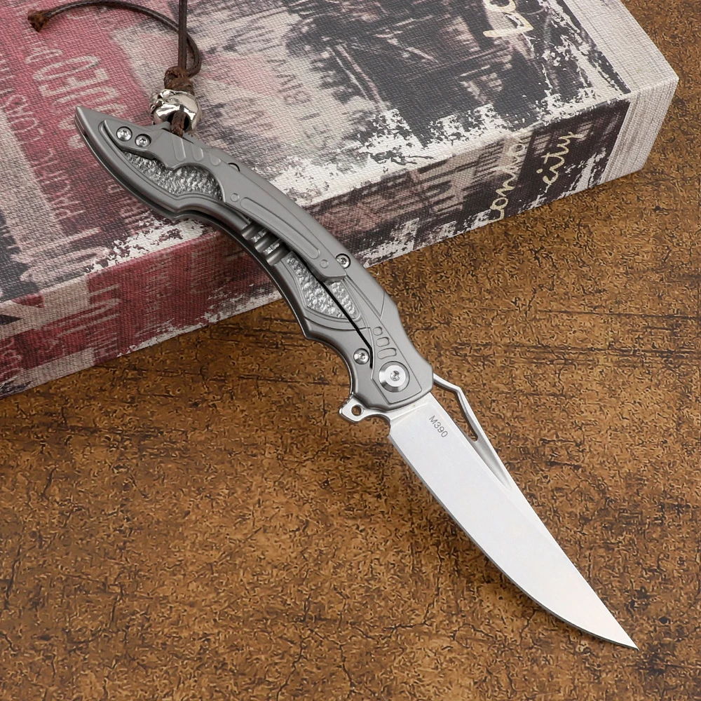 Лезвие NINE THORN M390 рукоятка из титанового сплава тактический острый нож для походов