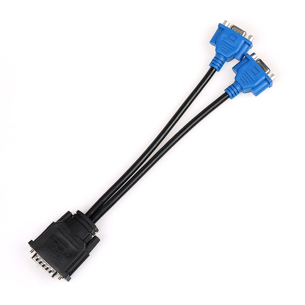 Новый DVI 59 Pin Мужской 2 VGA 15 женский сплиттер адаптер кабель провод для hp Dell Монитор