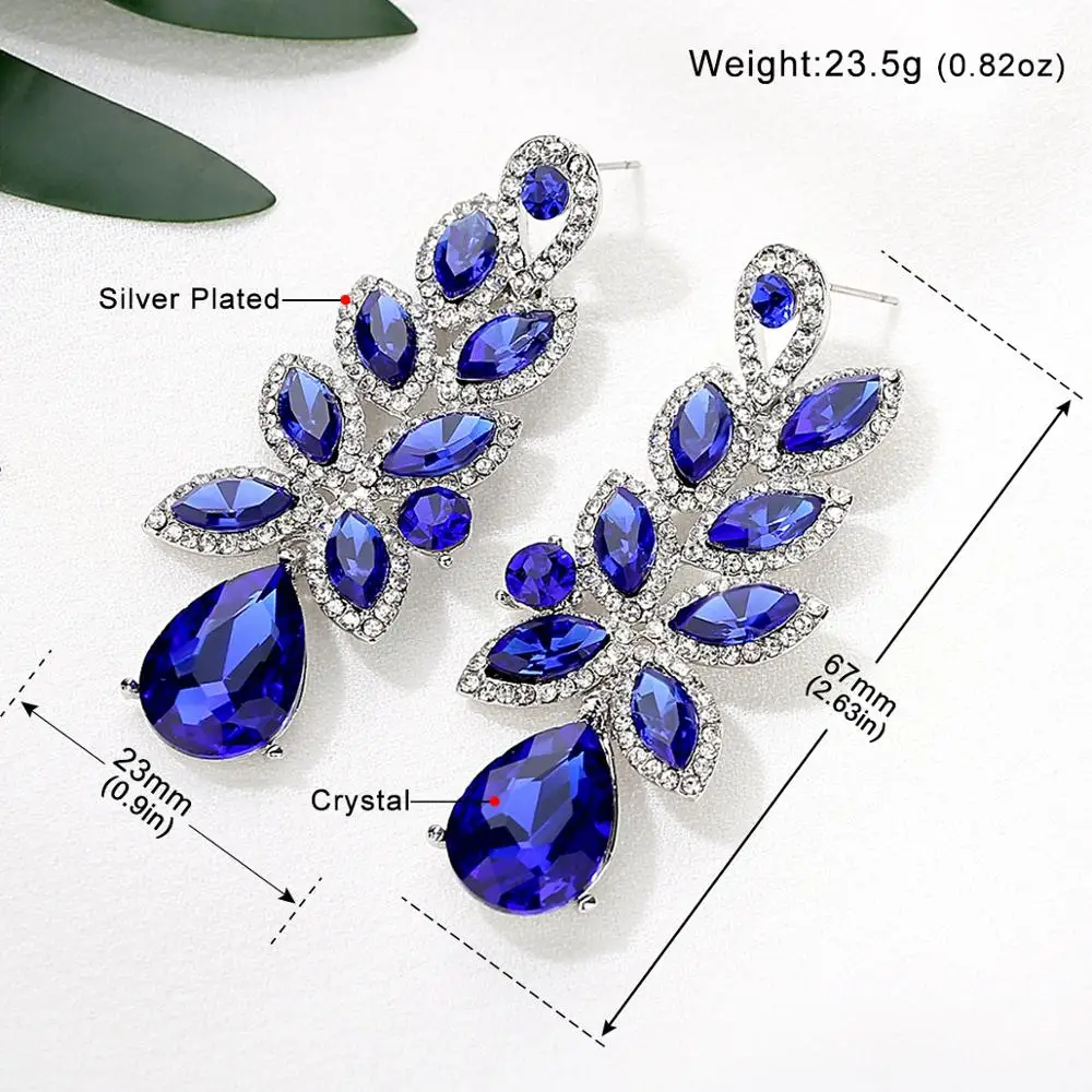 Minmin милые серьги в форме листьев с кристаллами для женщин новый кластер цветок