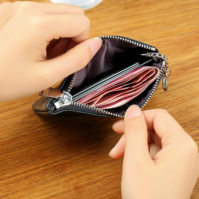 Женский Мужской кошелек из натуральной воловьей кожи/кошелек для ключей 2018