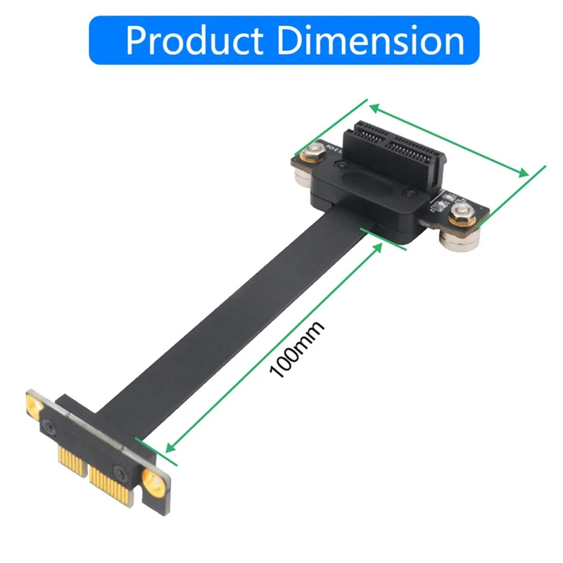 

PCI-E 36PIN 1X Extension Cable with 12V/3.3V Power LED and Magnetic Foot Pad Dual Vertical 90 Degree Direction
