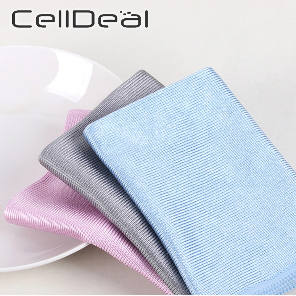 

No Trace Kitchen Soft Microfiber Towel Car Cleaning Absorbable Window Car Rag Cleaning Towel Mirror Cleaning Wipe Glass Cloth