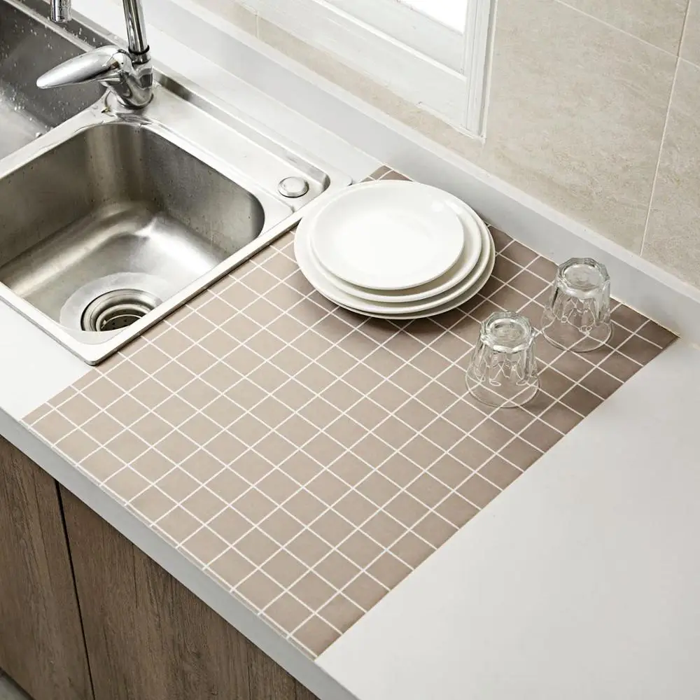 Маслостойкий 45x200 см Коврик в шкафчик кухонный водонепроницаемый влагостойкий