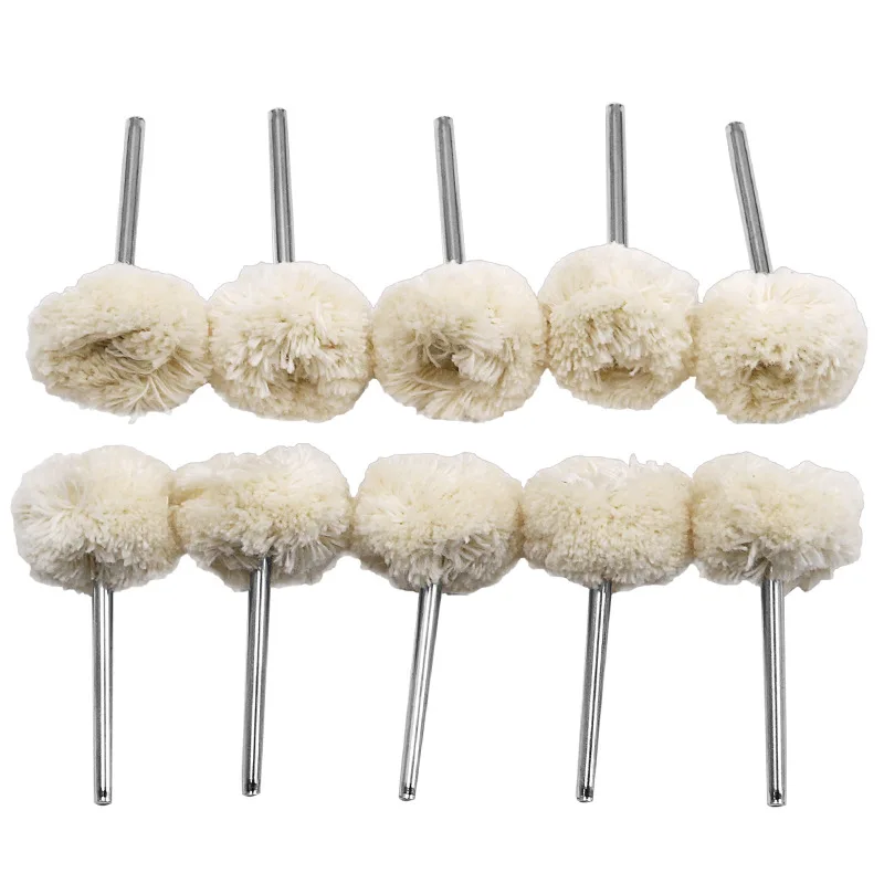 10PC 3mm Wool Polishing Brush Dremel Accessories Grinding Bu