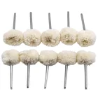 10 шт., полировальный круг для шерсти 3 мм, кисть, дремель аксессуаров