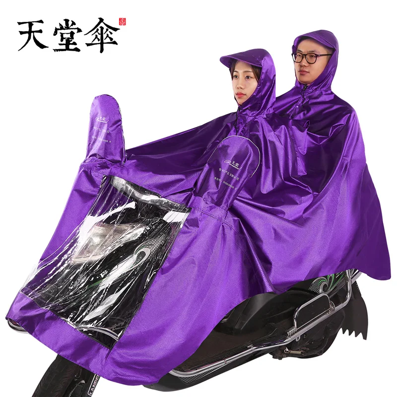 

Motorcycle Women Rainwear Hood Two Person Waterproof Rain Poncho Men Impermeable Hiking Overall Outdoor Yagmurluk Rain Gear E6