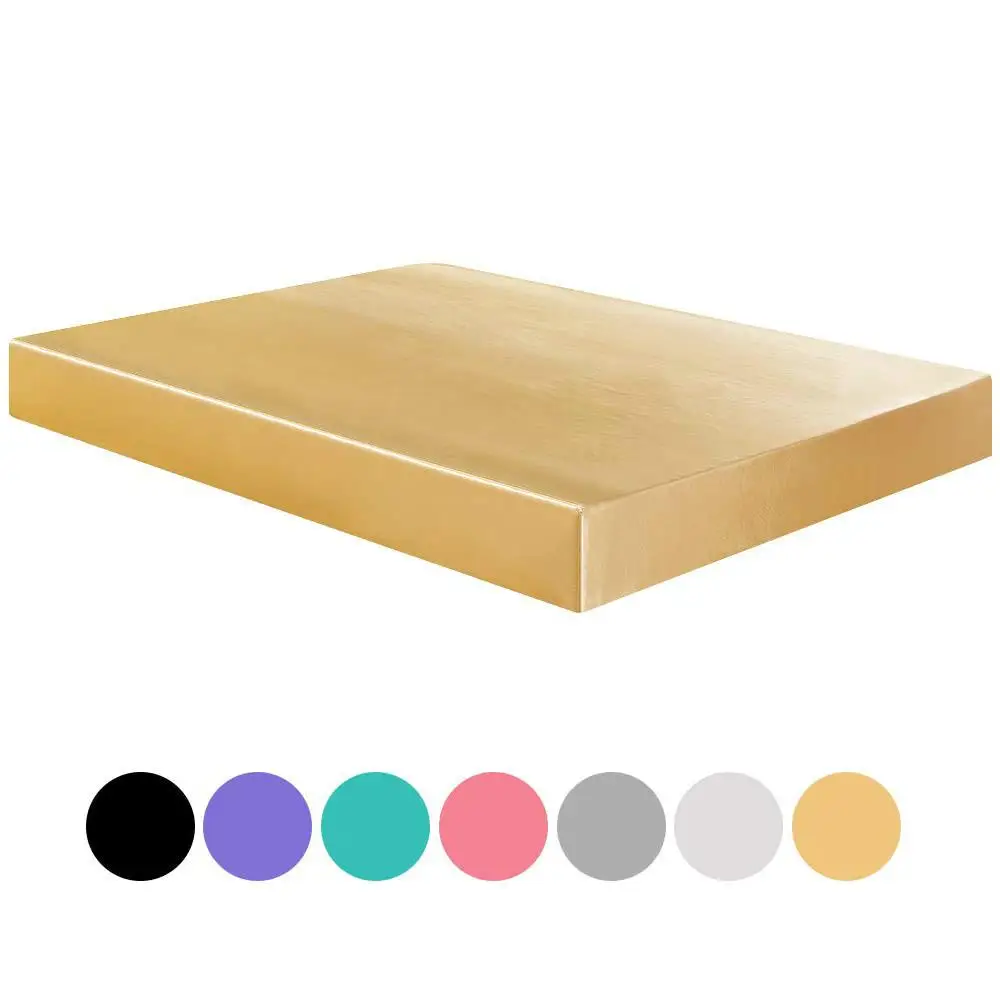 Шелковые атласные простыни с эластичным черным наматрасником Sabanas King Size простыня