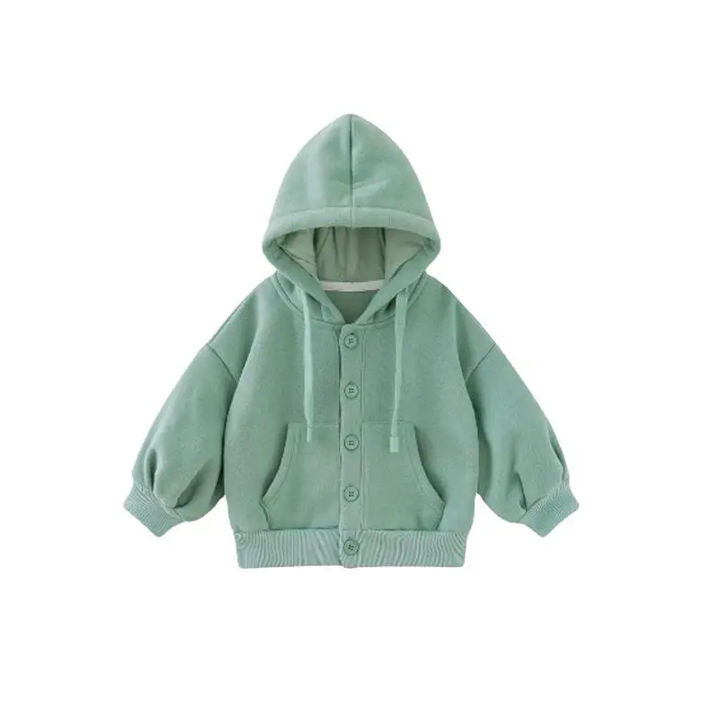 

2021 New Children's Cotton-padded Clothes Soild Color Boy and Girl Fashion Coats Kids Outerwear 1-3 Years Warm Clothes