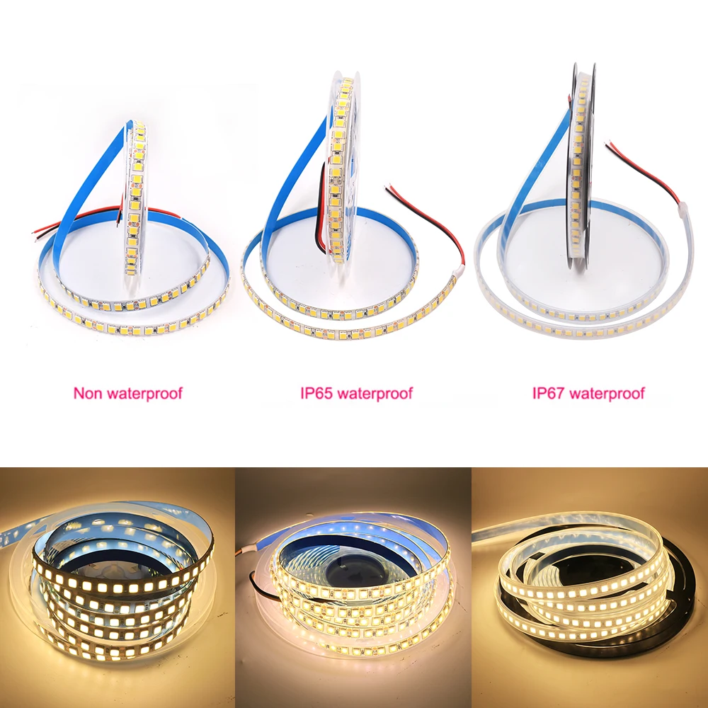 5M Светодиодные ленты светильник SMD5054 600 светодиодный s DC 12V 24V гибкий светодиодный лента Водонепроницаемый светодиодный Светодиодная лента световой полосы для украшения дома