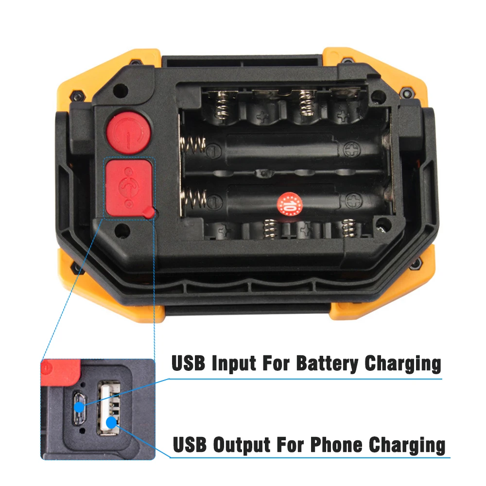 Портативный поиска светильник светодиодный рабочий COB Фонари Usb лампа 18650