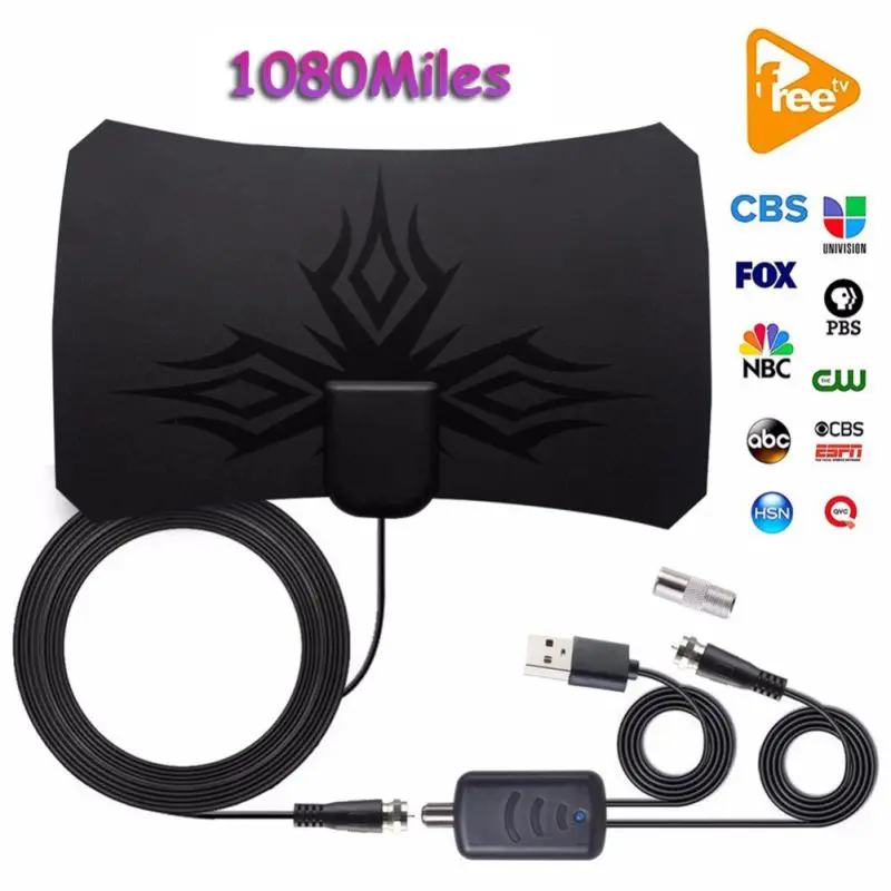 

1080 Mile Digital TV Antenna Indoor Ultra-thin Ultra Soft HDTV Satellite Signal Amplifier Receiver
