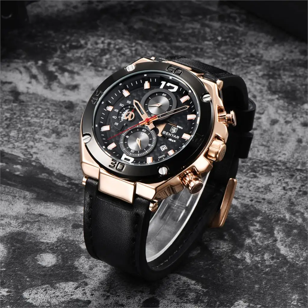 2019 BENYAR Men's Watch Casual chronograph Watches Men top luxury brand Quartz Sports Waterproof Wrist watch Relogio Masculino