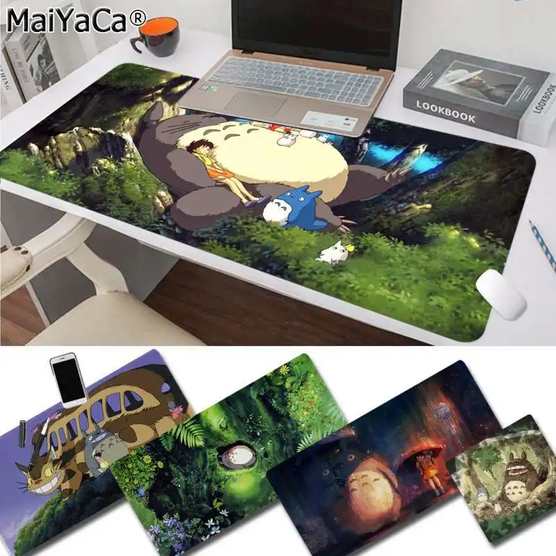 Красивое аниме MaiYaCa Totoro клавиатуры резиновый игровой коврик для мыши Настольный