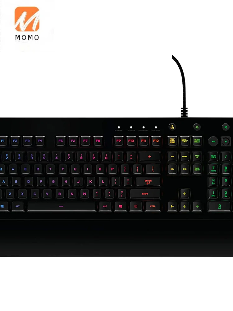 

Проводная компьютерная игровая клавиатура с 16,8 миллионами цветов освещения