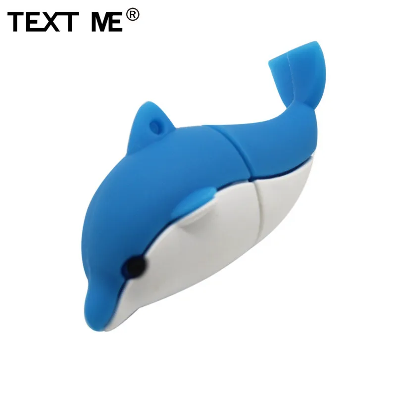 USB флеш накопитель TEXT ME в виде мультяшного животного Дельфина 2 0 4 ГБ 8 16 32 64 ГБ|USB
