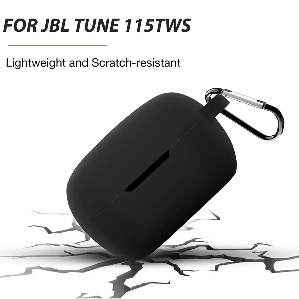 

Silicone Bluetooth Wireless Headset For JBL Tune 115TWS Cover Protective Case Anti-fall Shell With Hook Earphone Protective Box
