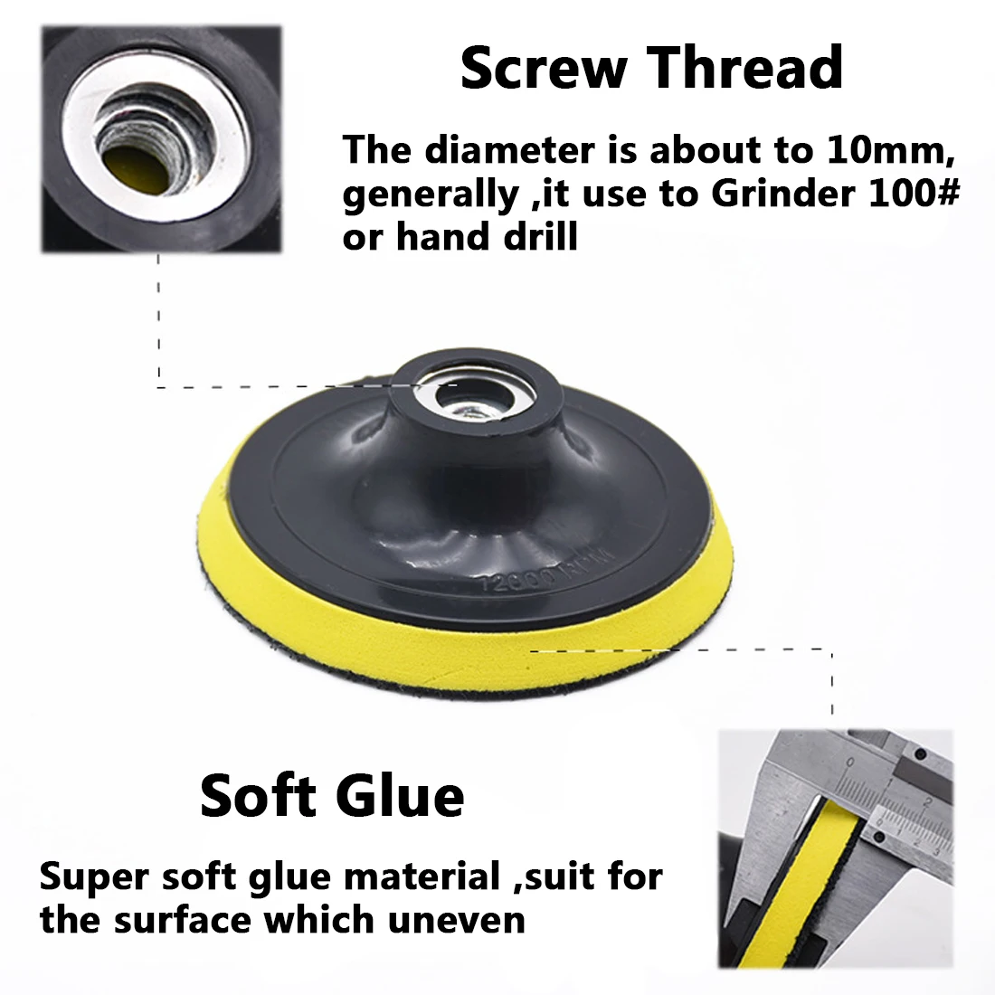 M10/M14 80 180 мм полировка самоклеющийся диск лист наждачной бумаги клей патрон