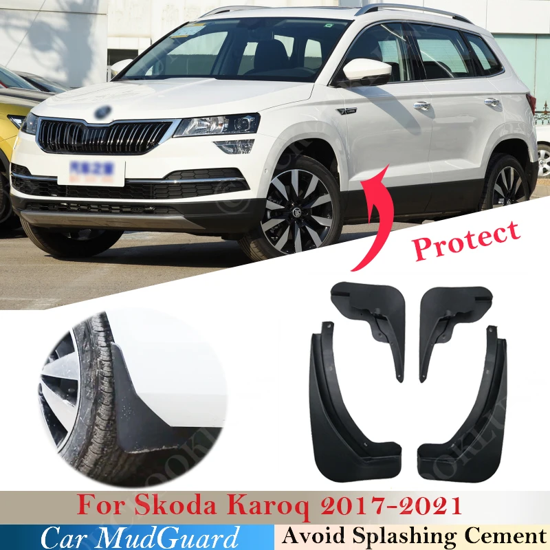 

Новые брызговики для Skoda Karoq 2017, 2018, 2019, 2020, 2021, искусственная конструкция, щитка от грязи, брызговик, Аксессуары для автомобилей, передний и за...