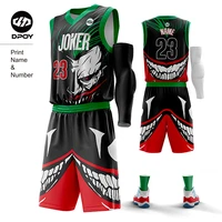 joker vest basketball jersey outfit funny cartoon sportswear customized for team sports uniforms training men kid dpoy brand